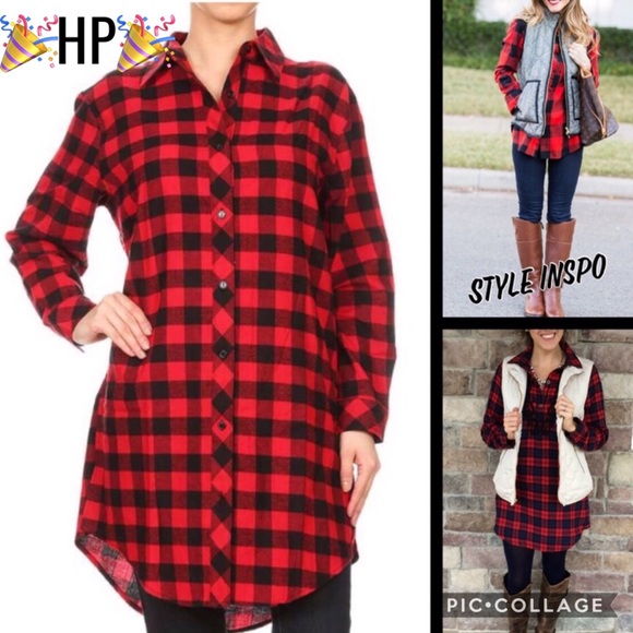 Tops - Buffalo Plaid Tunic/Duster/Dress